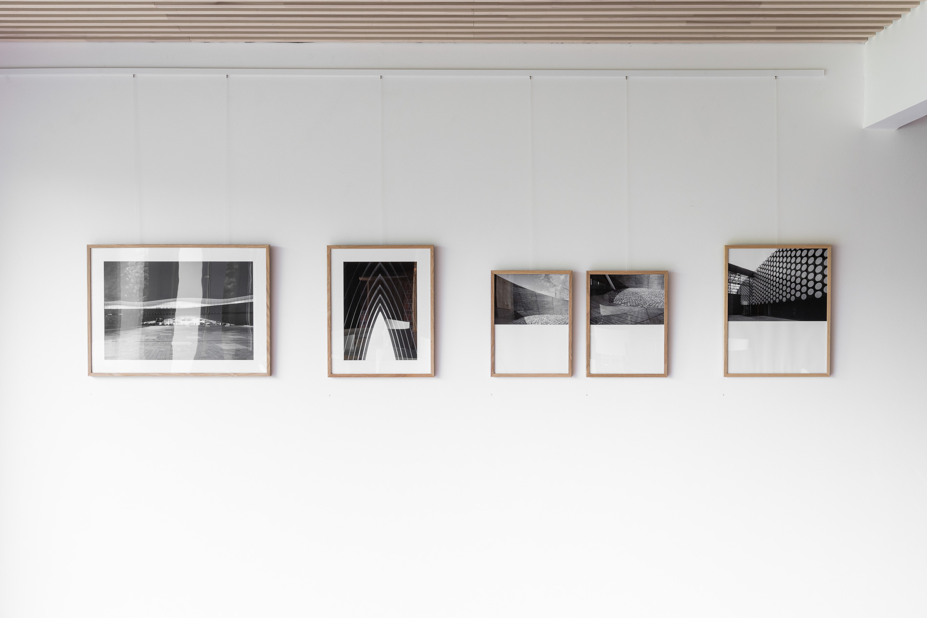 Installation view of Arkkitehtoniset introspektiot at Kulttuuriaula, Inkoo, 1 June – 18 June 2026