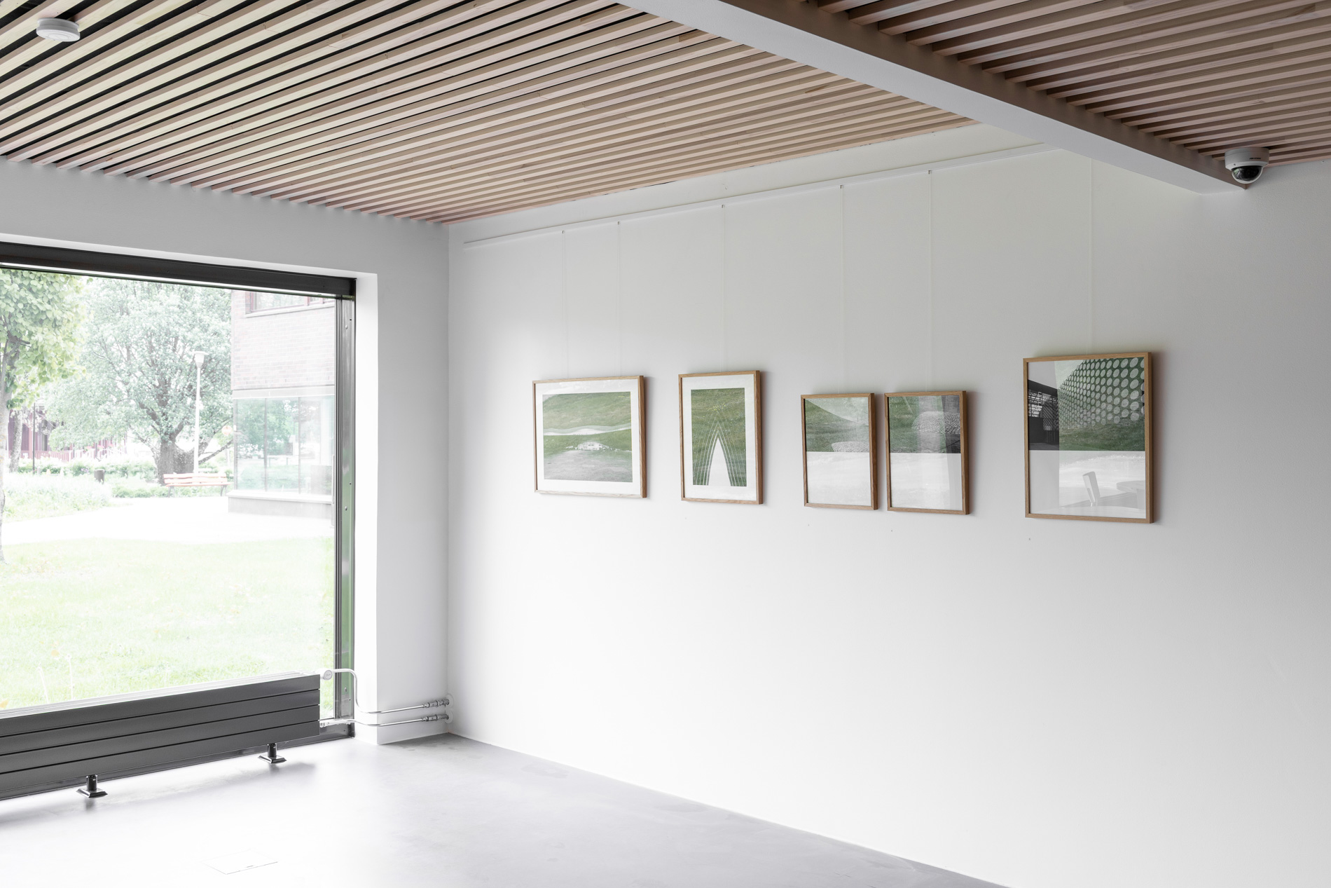 Installation view of Arkkitehtoniset introspektiot at Kulttuuriaula, Inkoo, 1 June – 18 June 2026